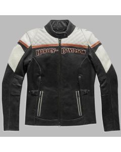 Womens H-D Triple Vent Miss Enthusiast II Leather Jacket