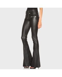 Women's Leather Black Pant