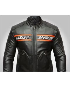 Famous Superstar The Bill Goldberg Black Handmade Lambskin Leather Jacket - Mens Black Motorcycle Real Leather Jacket
