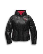 Women's Harley Davidson Scroll Skull 3-in-1 Leather Jacket