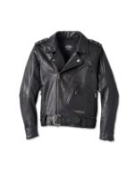 Men's 120th Anniversary Cycle Champ Leather Biker Jacket - Tall