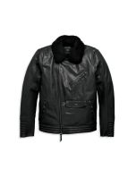 Men's Maverick Leather Biker Jacket - Black