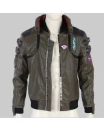 Premium Quality Handmade Gaming Faux Jacket Men's - Brown Faux Leather with Embroidery Patches Gaming Jacket