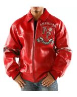 Bold Pelle Pelle Rebel Red Studded Jacket