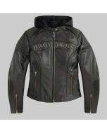 Harley-Davidson Women's Miss Enthusiast - Premium Motorcycle Handmade Distressed Leather Jacket, Motorcycle Leather Jacket