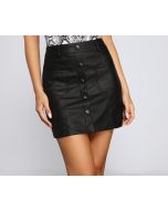 LEATHER MINI SKIRT
