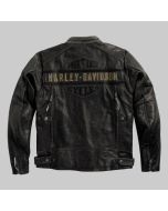Men's Triple Vents Passing Link Harley Davidson Biker Jacket