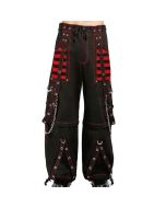 GOTH ELECTRO BONDAGE TRIPP ELECTRO PANTS RED & BLACK