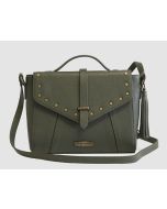 Harley-Davidson® Women's Midnight Rider Shoulder Bag | Olive | Antique Brass Accents - MD4914L-OLIVE
