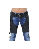 Side Lace Leather Half Chaps for men's | Personlized Gift for men's | Short Chap for man's | Gift for Boys | Stylish Side lacies chap
