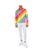 Slim Fit Pride Gay Men Leather Jacket
