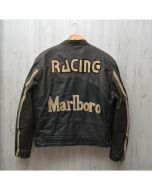 New Marlboro Leather Jacket Vintage Racing Rare Motorcycle Biker Leather Jacket/Gift for father /christmas gift/special for someone gift