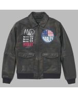 Men's Archer Bomber Leather Jacket