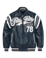 Pelle Pelle Blue Plush Varsity Jacket