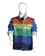 Custom Made Kamala Harris San Francisco Rainbow Flag Gay Pride ‏Jacket
