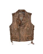 Leather Vest, Vintage Brown Leather Vest, Leather Vest For Bikers, Personalized Gift for man's , Customized Original Leather Vest