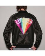 Black Lucifer Rising Rainbow Logo Jacket
