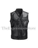 Custom Made Leather Motorcycle Club Sleeveless Embroidered Vest for Men's and Women's. Personlized Gift for men's. Gift for Boys.

