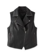 Women's Classic Eagle Studded Leather Vest