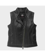 Women's Electra Studded Harley Davidson Leather Vest