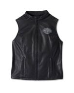 Women's Factory Perforated Leather Vest