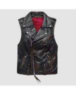 Women Swingarm Harley Davidson Leather Biker Vest  Back